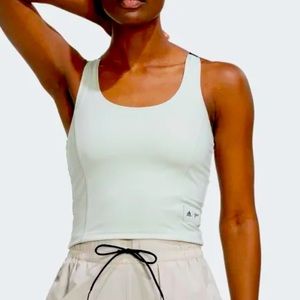 Adidas x Parley Womens RFTO Linen Green Crop Top Large